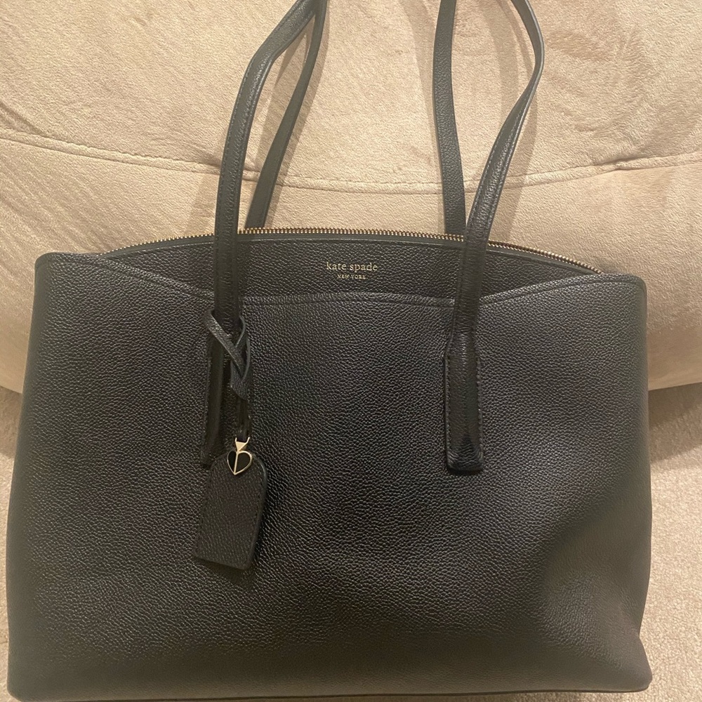Kate Spade Large Black Leather Tote Bag